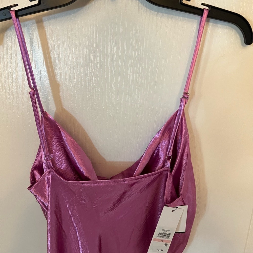 Calvin Klein Elegant Pink Satin Dress - Picture 3 of 6